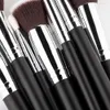 15pcs Black Makeup brushes Set Powder contour Foundation Eyeshadow Lip Blush Brush Soft Professional Synthetic Hair make up brush tools kit
