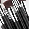 Professionell 15PCS Svart Makeup Brushes Set Pulver Foundation Eyeshadow Blush Brush Mjukt syntetiskt hår Kosmetiska Make Up Beauty Tools