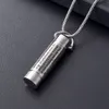 IJD2207 Neues Design Rohr Feuerbestattung Halskette Memorial Urne MEDAILLON Beerdigung Asche Halter Andenken Edelstahl Jewelry191z