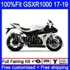 Injektion för SUZUKI GSX R1000 K17 GSX-R1000 GSXR 1000 331HM.61 L7 L8 GSXR-1000 GSXR1000 17 18 19 2017 2018 2019 OEM Fairing Pearl White