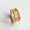 18 K Sarı altın Kadınlar Düğün CZ Pırlanta Yüzük Pandora için Orijinal Kutusu 925 Ayar Gümüş petek Yüzük Seti