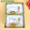 50PCS Choice Crystal Favors Gold and Clear Crystal Baby Carriage in Gift Box Newborn Christening Baptism Party Giveaways