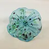 Murano Flower Plate Lamps Arts Blue Color Nordic 100 Hand Blound Glass Hanging Plants края гребешки Shape3844237