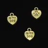 300pcs/Lot Vintage Tibetan Silver Charms Love My Dogs Heart Charms Pendants 13x10mm for Jewelry Making DIY Bracelet Necklace