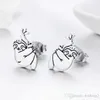 Fashionjewelry S925 boucles d'oreilles en argent sterling boucles d'oreilles animaux paresseux pour femmes mode de 9552142