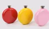 Novo estilo de aço inoxidável 5 oz rodada frasco cor preta / vermelho / rosa / amarelo / exército verde / sliver, cor misturada disponível