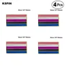 Nonbinary Pride Brooches Lapel Pin Flag badge Brooch Pins Badges 4PC