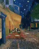 Van Gogh nuit étoilée café terrasse à Arles la nuit toile encadrée impression giclée peinture à l'huile sur toile décor à la maison