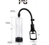 Przezroczysty penis Pumps Pumps Penis Cock Prostate Extender Pump Pump Pump Seks For Men Dick Erection Urządzenie asystującego Y19059192895