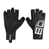 Guantes de medio dedo con amortiguación antideslizante de goma de silicona para ciclista de carretera profesional Guantes deportivos flexibles de alta elasticidad transpirables