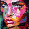 Francoise Nielly Palette Knife Impression Home Artwork Modern Portrait Handmade Oil Painting on Canvas Concave and Convex Texture Face214