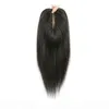 914 cm Human Hair Topper Prosty brazylijska dziewicze klips do włosów w jedwabnej podstawie dla kobiet dla kobiet naturalny kolor Sairpiece6731612