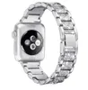 För Apple Watch-band 40mm 44mm 38mm 42mm kvinnor Diamantband för Apple Watch-serien 4 3 2 1 iWatch armband i rostfritt stål