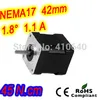 FREE SHIPPING Stepper Motor 17HS16-2004S L 40mm Nema 17 with 1.8 deg 1.1 A 45 N.cm and bipolar 4 lead wire