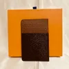 M61733 Women Men Card Holder Mono Gram Canvas Brown Checkered Black Plaid Canvas Leather Good Quality187n