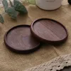 Square round wooden Coasters Black Walnut Cup Mat Bowl Pad Coffee Tea Cup Mats Dinner Plates Kitchen Home Bar Tools 8.8x8.8cm