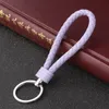 Leather key chain Mercedes-Benz BMW leather woven lanyard keychain with metal ring for car / office / home key (16 colors)