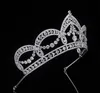 Vintage Coroa Da Rainha Tiara de Prata Elegante Headband Do Casamento Zircon Nupcial Acessórios Para o Cabelo Jóias Headpiece Ornamento Prom Cocar De Luxo