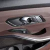 Стилирование автомобиля Внутренняя дверная чаша для отделки рамы для каркаса для BMW 3 серии G20 G28 2020 LHD Interior Abs Stickers3010