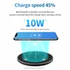 Qi Wireless Charger LED Adapter 10W Fast Charger Pad USB Cable Quick Charging For iphone XS MAX XR X 8Plus Galaxy S10E Plus