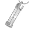 IJD9400 Eternal Memory Hourglass Cremation Halsband Håll fler aska av din älskade rostfritt stål urn Human Ash Locket Casket293d