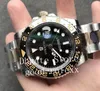 Montres résistantes à l'eau pour hommes en acier 904L automatique Cal 3186 N Watch Real Wrapped 18k Gold Never Fade Ceramic Bezel Men Gmt 11218d