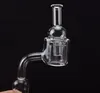 Set XXL Quartz Thermal Banger Bubble con tappo carb al quarzo 10/14 / 18mm Double Tube Quartz Nails Banger per tubi di fumo bong in vetro