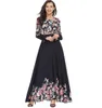 Elegant Adult Muslim Women Slim Pink Dress Middle East Abaya Dubai Kaftan Islamic Lady Digital Printed Long Dresses Clothing