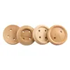 20 sztuk Maple Wood Button Hooks 9x9cm Home Decor Pokrętwia Wieszak ścienny z Przycisk Naturalny Paznokci Poręcz Torda Rack Rack DHL