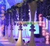 98 cm boyunda) Yeni stil Tall beyaz altın metal trompet çiçek vazo çiçek merkezinde düğün centerpiece geçit standı dekorasyon için senyu00137 standı