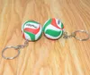 100pcs FREE SHIPPING / lot Nouveau 3.8cm Mini PVC Volley-ball Volley-ball Porte-clés Cadeaux clés en forme de sport