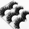 Thick long fake lashes 3 pairs set reusable handmade luxury false eyelashes extensions with packaging 9 models available DHL Free