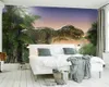 3d Home Wallpaper Fantasy Forest Primitive Forest Dinosaur Living Room Bedroom TV Background Wall Wallpaper