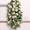 240 cm Künstliche Blumen Rebe Hause Hochzeit Garten Dekoration Rose Gefälschte Blumen Rattan String Festival Hängende Seidenblume GB148