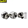 44 / 56mm Zinc Alloy Herb Grinder för tobaksmetall Spice Press Crusher för Vaporizer Metal Rökkvarn med glas snusflaska