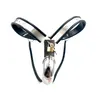 Cinturón de castidad de acero inoxidable ajustable estilo Y masculino invisible con jaula para pene y cadena para adultos Bondage Bdsm juguete sexual J1433