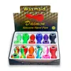 Sold by carton stock in US Waxmaid wholesale smoking pipes 11 mixed Colors Silicone Oil Rigs with a Gift display 144pcs/carton