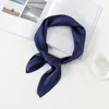 Luxury Scarf Women Silk Scarf Fashion Lady Square Scarves Soft Shawls Pashmina Solid Color Bandana För Party 8 Färger 1 PC