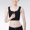 レズビアン・レ・バスティエブラヴェストタンクトップ包帯胸部胸部バインダー通気性ジッパーセクシーランジェリーサマーブスティエコルセット
