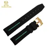 Watch Bands Silicone Rubber bracelet 20mm 21mm watchband sport watch strap curved end wristband waterproof accessories belt green 2358
