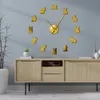 Franse Bulldog DIY gigantische wandklok Frankrijk binnenlandse hond grote moderne wandklok Frenchie muur horloge Dod rassen hondenliefhebbers cadeau Y20206T