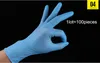 Gummi-Reinigungshandschuhe, puderfreie Nitril-Latex-Handschuhe, rutschfeste Einweg-Untersuchung, praktischer Spender, Nitril-Handschuh, 1 Los 100 Stück VT0294