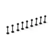 Trendy Lip Ring 16G Black Stainless Steel Lip Ring Ball Stud Chin Piercing Bars Body Piercing Jewelry