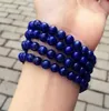 Gratis verzending Natural Lapis Lazuli Blue Gemstone 108 Prayer Beads Armband 8mm