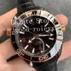 Top Luxe Rosé Goud VS Fabriek Automatisch Horloge Keramische Kast Heren Cal 8906 Gmt Horloges Heren Master Dive 600m Planeet Eta Leer Wri235y