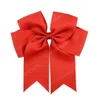 Groothandel 6 "Grote Cheer Bow Baby Meisje Effen Lint Cheer Bows Met Alligator Clip Handgemaakte Meisjes Cheerleading Bows