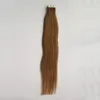 Remy-Haar-Tape-In-Echthaarverlängerungen, 10 bis 24 Zoll, 40 Stück, 100 g, seidige, glatte PU-Haarteile, nahtloses Hautschusshaar