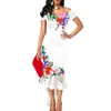 Femmes Habille Bodycon Summer Cocktail Fashion Party Spue Slim Elegant Dames Sexy Floral Fishtail Fish Sleeve JH015078460