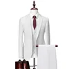 Garnitury ślubne dla mężczyzn Slim Fit Business Business Business Casual Chair Suits Formal Burgundy Green Purple Yellow Red White Man Suit 5xl 62547