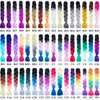 Канекалон Синтетические плетеные волосы вязание крючком 24 -дюймовые Onmbre Color 100G Синтетические наращивания волос Stock4163845
